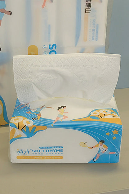 Qinghui Disposable Facial Tissue (bule 10 pack per set)(QH-0366)