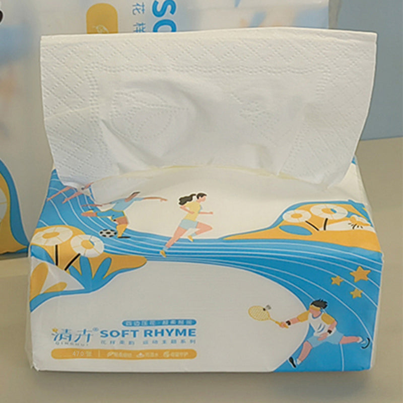 Qinghui Disposable Facial Tissue (bule 10 pack per set)(QH-0366)