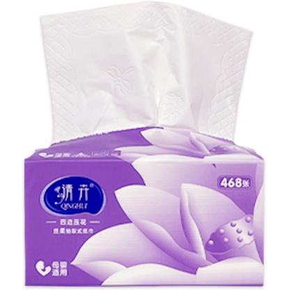 Qinghui 468 sheets of Wet Embossed Tissue Paper (violet 10 packs per set)(CZ-Y0919)