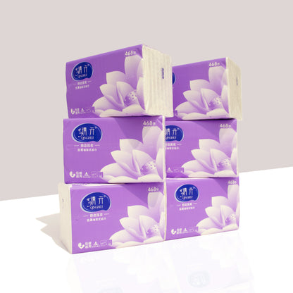 Qinghui 468 sheets of Wet Embossed Tissue Paper (violet 10 packs per set)(CZ-Y0919)